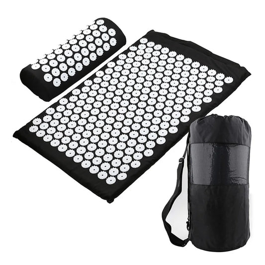 Acupressure mat and pillow set