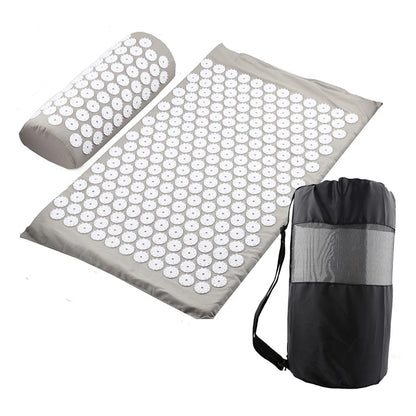 Acupressure mat and pillow set